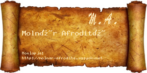 Molnár Afrodité névjegykártya