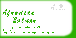 afrodite molnar business card